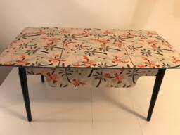 Sold Original 50's Sewing Box Table Dansette Legs Refurbished - thumbnail 1
