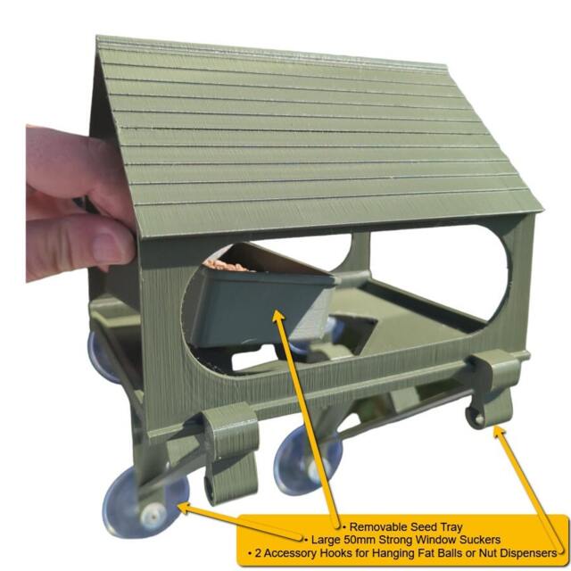 Large Traditional Style Window Mounted Bird Feeder - image 1