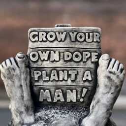 Grow Your Own Dope Statue Funny Garden Decor Concrete Man Planter Humorous Yard Ornament Cement Gag Gift Sculpture Front Door Art - thumbnail 4