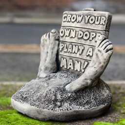 Grow Your Own Dope Statue Funny Garden Decor Concrete Man Planter Humorous Yard Ornament Cement Gag Gift Sculpture Front Door Art - thumbnail 2
