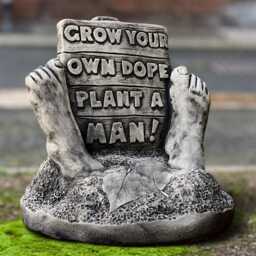 Grow Your Own Dope Statue Funny Garden Decor Concrete Man Planter Humorous Yard Ornament Cement Gag Gift Sculpture Front Door Art - thumbnail 3