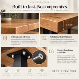 Croxby Xf Rustic Solid Oak Live Edge Dining Table, Rounded Corners, Industrial X Frame Steel Legs - thumbnail 3