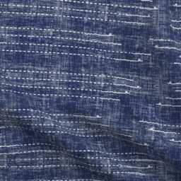 Indigo Lines Sheets - Shibori Stitches By Twigged Navy Elegant Minimal Dotted Cotton Sateen Sheet Set Bedding Spoonflower - thumbnail 4