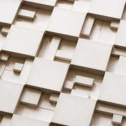 Brutalist Bauhaus Wall Art - Geometric Concrete Relief - thumbnail 2