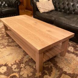 Handmade Coffee Table - Solid Oak - thumbnail 2