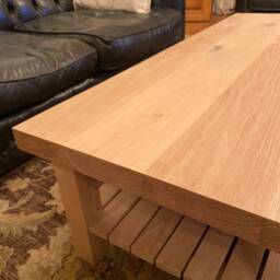 Handmade Coffee Table - Solid Oak - thumbnail 3