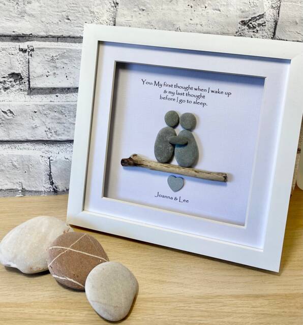 Girlfriend Pebble Art, Personalised Gifts, Gifts For Him, Valentines Gift Her, Birthday Gift Of Love, Boyfriend - image 1