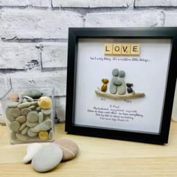 Girlfriend Pebble Art, Personalised Gifts, Gifts For Him, Valentines Gift Her, Birthday Gift Of Love, Boyfriend - thumbnail 2