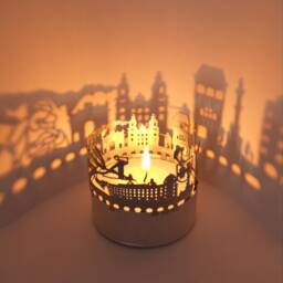 Innsbruck Skyline Candle Holder - Shadow Play Souvenir Gift