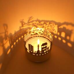 Innsbruck Skyline Candle Holder - Shadow Play Souvenir Gift - thumbnail 2