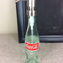 Mexican Coke Coca Cola Soda Bottle Soap Dispenser Red Green Silver Metal Pump - thumbnail 2