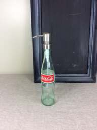 Mexican Coke Coca Cola Soda Bottle Soap Dispenser Red Green Silver Metal Pump