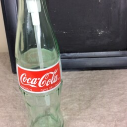 Mexican Coke Coca Cola Soda Bottle Soap Dispenser Red Green Silver Metal Pump - thumbnail 3