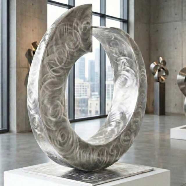 Metal Abstract Sculpture Indoor Or Outdoor Handcrafted Luxury Modern Art - image 1