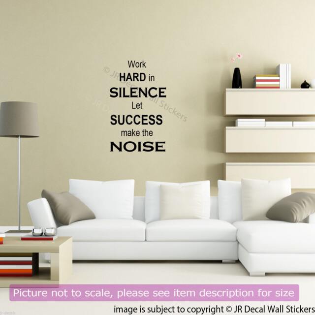 Work Hard in Silence Quote Vinyl Wall Decal - image 1