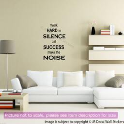 Work Hard in Silence Quote Vinyl Wall Decal - thumbnail 1