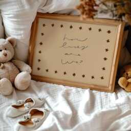 How Lucky Are We Print, Horizontal Nursery Illustration Kids Bedroom Art, Homely Family Loving Wall Unframed - thumbnail 3