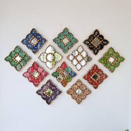 "Peruvian Mirrors ""Square Honeycomb 20cm" - thumbnail 2