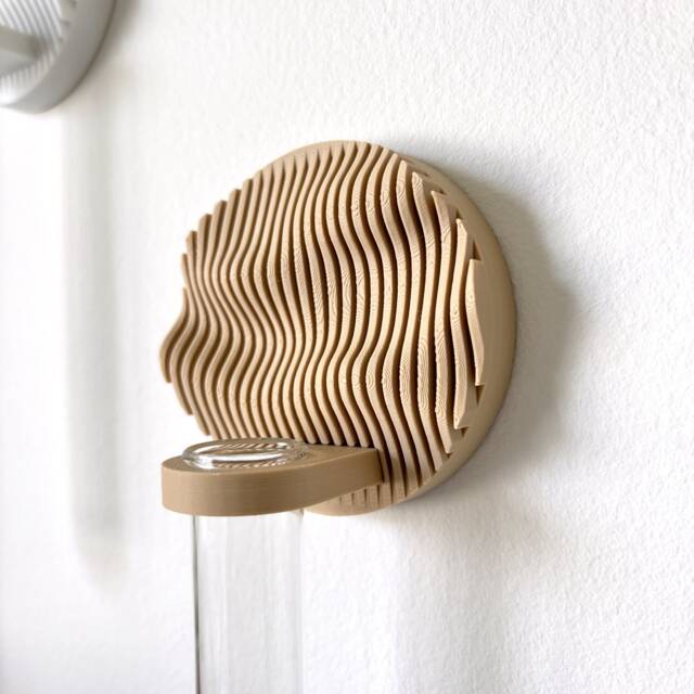 Beige Japandi Wall Vase/Minimalist Propagation Station - image 1
