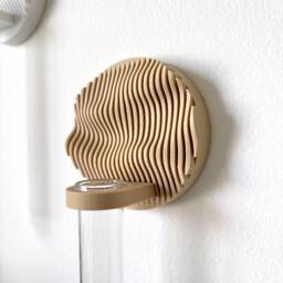 Beige Japandi Wall Vase/Minimalist Propagation Station - thumbnail 1
