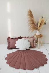 "Linen Shell Mat ""Marsala" - thumbnail 1