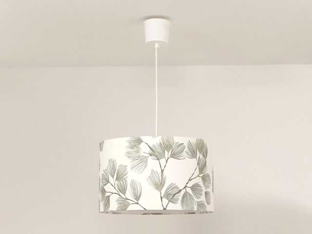 Lampshade Or Pendant Light With A Green & Gold Branch Foliage Motif, ?? 30 cm. Ideal Christmas Birthday Gift Idea. Trendy Leaf Decoration - image 1