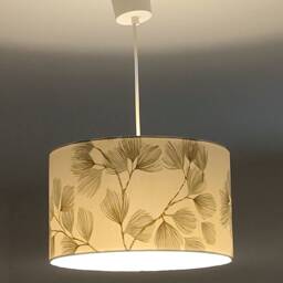Lampshade Or Pendant Light With A Green & Gold Branch Foliage Motif, ?? 30 cm. Ideal Christmas Birthday Gift Idea. Trendy Leaf Decoration - thumbnail 3