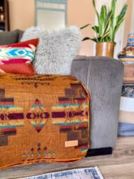 Native Southwestern Blanket - Boho Home Decor Western Throw Mayan Aztec Design Terracotta Reversible Queen Bedding Ecuadane