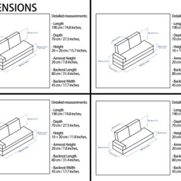 Custom Double Floor Sofa, Foam Cushion, Washable Covers - thumbnail 3