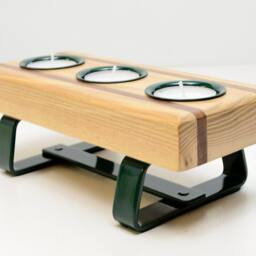 Unique Wooden Tealight Holder, Candle Racing Green - thumbnail 3