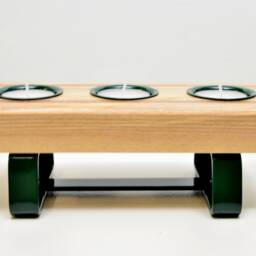 Unique Wooden Tealight Holder, Candle Racing Green - thumbnail 2