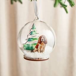 Personalised Dog & Christmas Tree Bauble - thumbnail 3