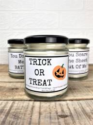 Halloween Candle Trick Or Treat, Highly Scented Soy Wax Candle