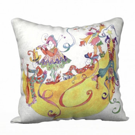 Sillybillies On The Moon Throw Pillow Cover - image 1