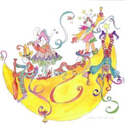 Sillybillies On The Moon Throw Pillow Cover - thumbnail 3