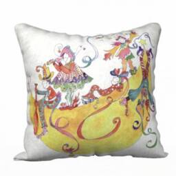 Sillybillies On The Moon Throw Pillow Cover - thumbnail 1