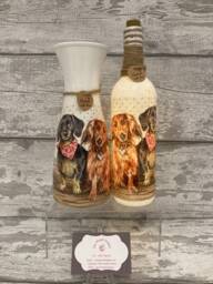 Dachshund, Sausage Dog Light Up Bottle & Matching Vase, Gifts - thumbnail 1