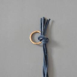 Navy Blue Leather Hanging Planter Modern Indoor Plant Hanger - thumbnail 2