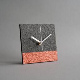 Modern Minimalist Mantel Clock Handmade From Recycled Paper, Zero Waste Home Decor For Mindful Interior - thumbnail 2