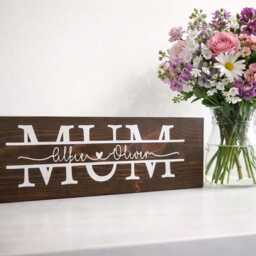 Personalized Wooden Sign, Family Love Home Decor, Freestanding Wall Hung - thumbnail 2