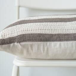 Tribal Hemp Striped Hand Woven Natural Dye Color Lumbar Pillow Cover - thumbnail 3
