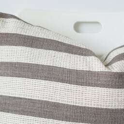 Tribal Hemp Striped Hand Woven Natural Dye Color Lumbar Pillow Cover - thumbnail 2
