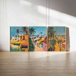 Set Of 3 Senegal Posters, African Travel Prints, Wall Art Set, City Decor, Gift Posters - thumbnail 2