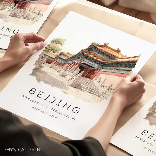 Beijing China Travel Print Of The Forbidden City, Print, China, Wall Art, Gift Souvenir, Asia - image 1