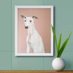 Whippet Art Print Modern Dog Portrait, Gallery Wall Decor - thumbnail 3