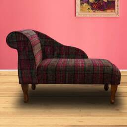 Handmade Red Tartan Chaise Longue 41 - thumbnail 3