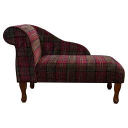 Handmade Red Tartan Chaise Longue 41 - thumbnail 2