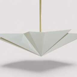 Brass Star Shape Ceiling Light - Handmade Geometric Pendant Lamp Vintage Style Fixture - thumbnail 2
