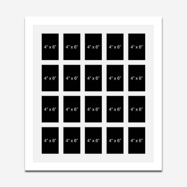 Large Multi-Photo Picture Collage Frame - Holds 20 6x4 Photos in A White Wooden - image 1