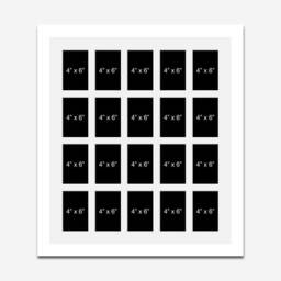 Large Multi-Photo Picture Collage Frame - Holds 20 6x4 Photos in A White Wooden - thumbnail 1